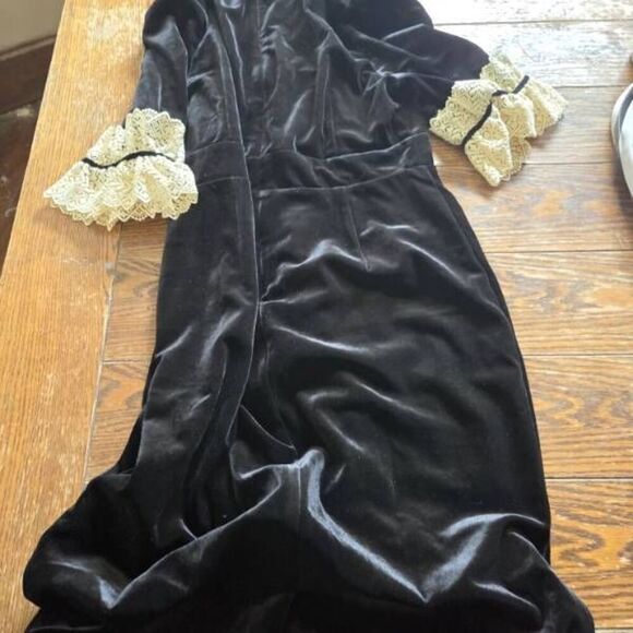 NWOT TUCKERNUCK Black Velvet Odette Midi Dress Size XXL - Picture 6 of 6